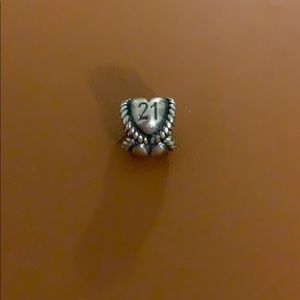 Birthday Milestone 21 Pandora Charm